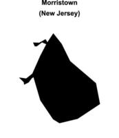 Morristown, New Jersey blank outline map vector