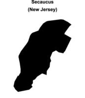Secaucus, New Jersey blank outline map vector