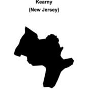 Kearny, New Jersey blank outline map vector