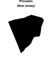 Princeton, New Jersey blank outline map vector