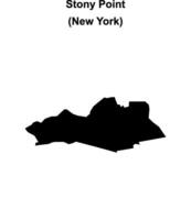Stony Point, New York blank outline map vector