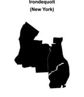 Irondequoit, New York blank outline map vector