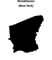 Brookhaven, New York blank outline map vector