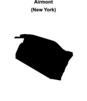 Airmont, New York blank outline map vector