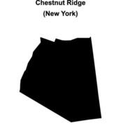 Chestnut Ridge, New York blank outline map vector