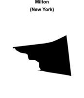 Milton, New York blank outline map vector