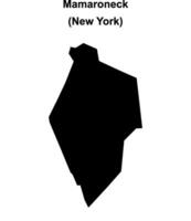 Mamaroneck, New York blank outline map vector