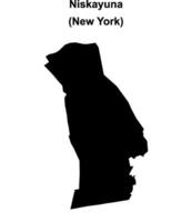 Niskayuna, New York blank outline map vector