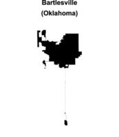 Bartlesville, Oklahoma blank outline map vector