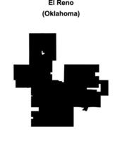 El Reno, Oklahoma blank outline map vector