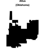 Altus, Oklahoma blank outline map vector