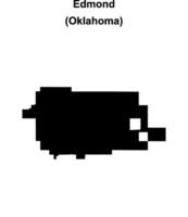 Edmond, Oklahoma blank outline map vector