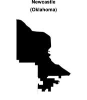 Newcastle, Oklahoma blank outline map vector