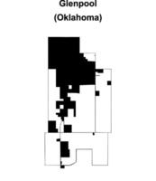 Glenpool, Oklahoma blank outline map vector