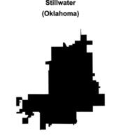 Stillwater, Oklahoma blank outline map vector