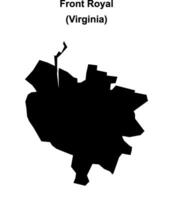 Front Royal, Virginia blank outline map vector