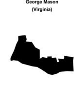 George Mason, Virginia blank outline map vector