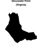 Gloucester Point, Virginia blank outline map vector