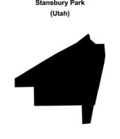 Stansbury Park, Utah blank outline map vector