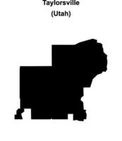 Taylorsville, Utah blank outline map vector