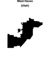 West Haven, Utah blank outline map vector
