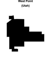 West Point, Utah blank outline map vector