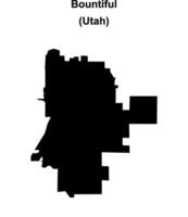 Bountiful, Utah blank outline map vector