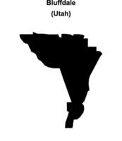 Bluffdale, Utah blank outline map vector