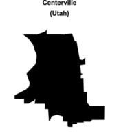 Centerville, Utah blank outline map vector