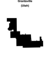 Grantsville, Utah blank outline map vector