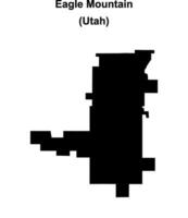 Eagle Mountain, Utah blank outline map vector