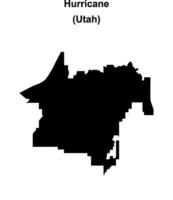 Hurricane, Utah blank outline map vector