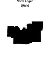 North Logan, Utah blank outline map vector