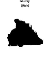 Murray, Utah blank outline map vector