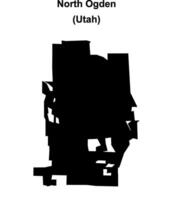 North Ogden, Utah blank outline map vector