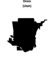 Orem, Utah blank outline map vector