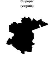 Culpeper, Virginia blank outline map vector