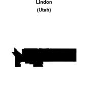 Lindon, Utah blank outline map vector