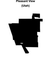 Pleasant View, Utah blank outline map vector