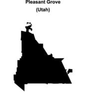Pleasant Grove, Utah blank outline map vector