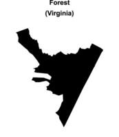 Forest, Virginia blank outline map vector