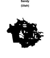 Sandy, Utah blank outline map vector