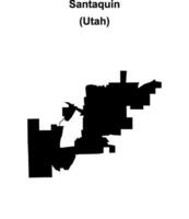 Santaquin, Utah blank outline map vector