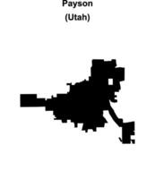 Payson, Utah blank outline map vector