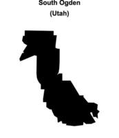 South Ogden, Utah blank outline map vector