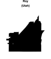Roy, Utah blank outline map vector