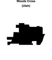 Woods Cross, Utah blank outline map vector