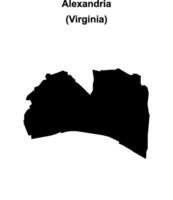 Alexandria, Virginia blank outline map vector