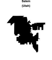 Salem, Utah blank outline map vector