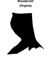 Brandermill, Virginia blank outline map vector